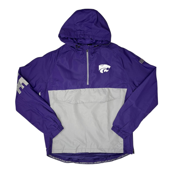 Colosseum Kansas State Wildcats Purple Reloaded Anorak Half-Zip Jacket Large - Picture 2 of 6